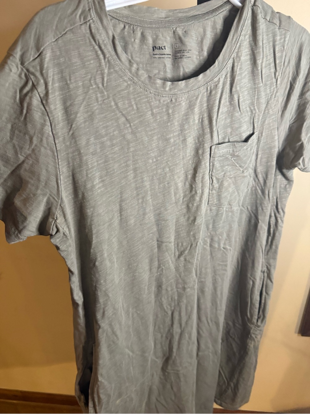 Pact Women's Long Sleeve Dress in Light army Green - Picture 3 of 4